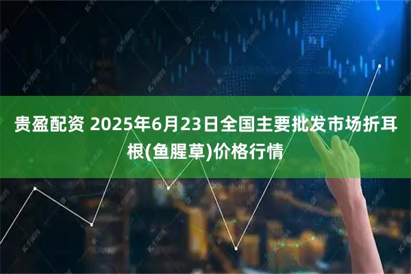 贵盈配资 2025年6月23日全国主要批发市场折耳根(鱼腥草)价格行情