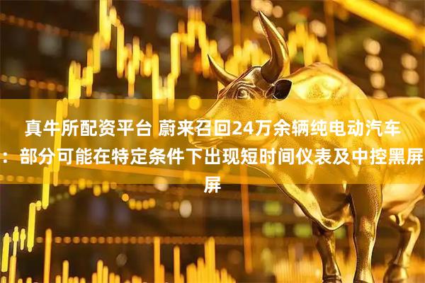 真牛所配资平台 蔚来召回24万余辆纯电动汽车：部分可能在特定条件下出现短时间仪表及中控黑屏