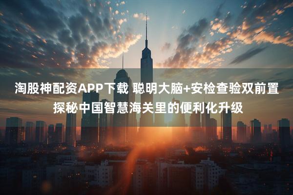 淘股神配资APP下载 聪明大脑+安检查验双前置 探秘中国智慧海关里的便利化升级