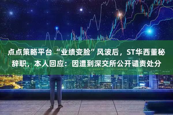 点点策略平台 “业绩变脸”风波后，ST华西董秘辞职，本人回应：因遭到深交所公开谴责处分