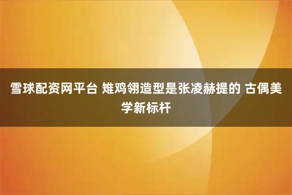 雪球配资网平台 雉鸡翎造型是张凌赫提的 古偶美学新标杆